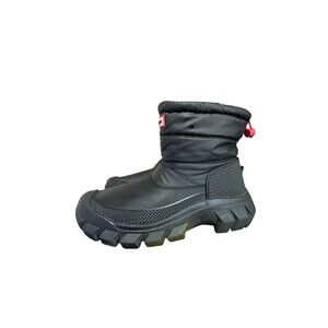 Hunter Intrepid Insulated Warm Snow Short Womens Boots Black Size 9 Winter Rain